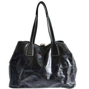 COACH Luxury Series Kisslock Black Wax